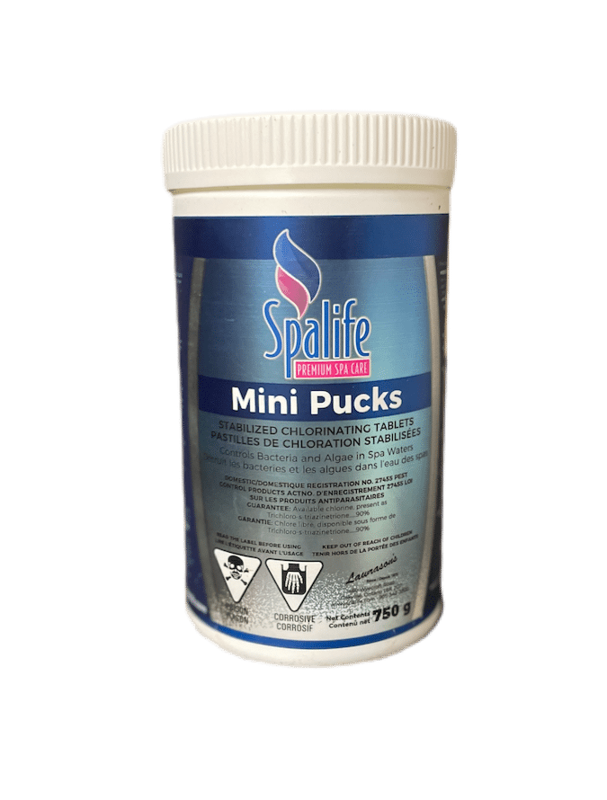 Spa Life Chlorine Pucks 750gram container Hot Tub Outfitters