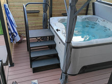 Load image into Gallery viewer, PREMIUM SWIM SPA STEP 4 TIER SIDE MOUNT - BLACK
