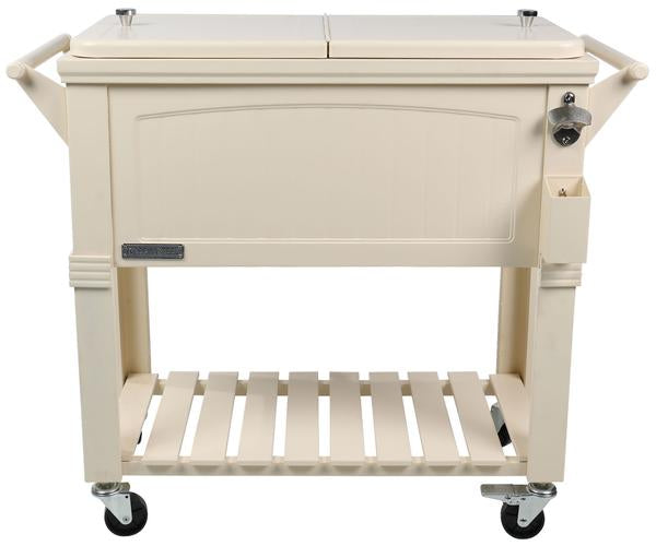 Permasteel 80 Antique Furniture Style Rolling Patio Cooler