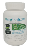 Load image into Gallery viewer, Mineraluxe Stabilized Chlorine Granules 200 gram - Hot Tub Outfitters