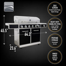 Load image into Gallery viewer, Kenmore 6 Burner Heavy Duty Grill with Infrared Rear Burner Plus Side Burner