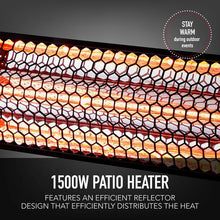 Load image into Gallery viewer, Permasteel 1500W Electric Patio Mounted Heater