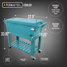 Load image into Gallery viewer, Permasteel 80 Qt. Antique Furniture Style Rolling Patio Cooler