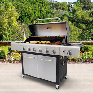 Kenmore 6 Burner XL plus Side Burner Gas Grill with Stainless Steel Lid